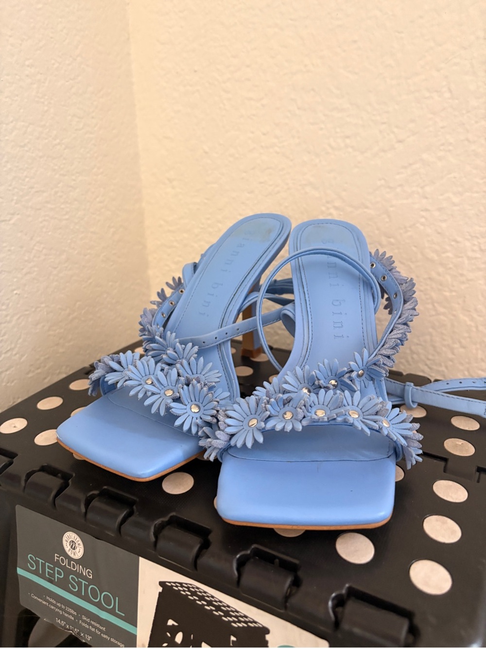 Gianni Bini Strappy Floral Heels
